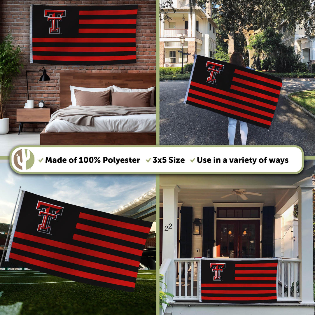 Texas Tech University Red Raiders Flag 3x5 Outside