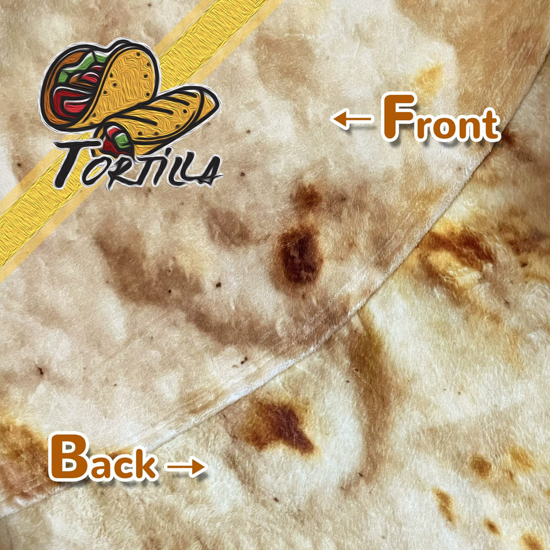 Tortilla Blanket Double Sided for Adults and Kids Gift Soft Flannel 71 inches