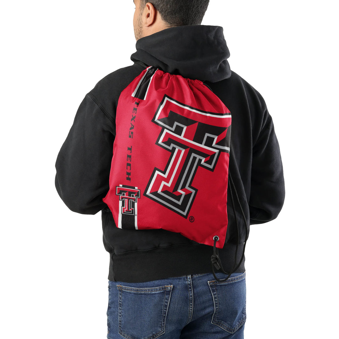 FOCO Texas Tech Red Raiders NCAA Big Logo Drawstring Backpack