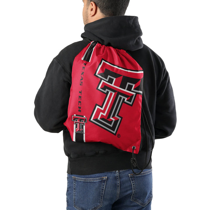 FOCO Texas Tech Red Raiders NCAA Big Logo Drawstring Backpack