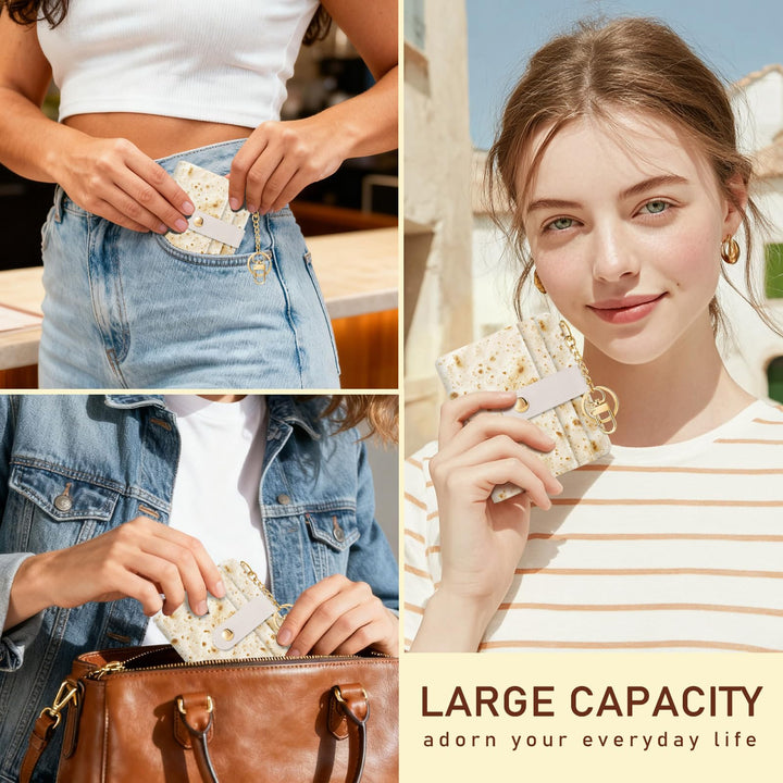 Tortilla Lover Rfid Women Wallet, Small Slim Thin Compact Credit Card Wallet, PU Leather Bifold Cash Wallet, Zipper Coin Pocket ID Window, Gifts