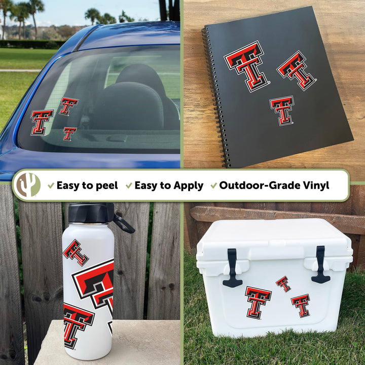 Desert Cactus Texas Tech University Sticker TTU Red Raiders Vinyl Decals Laptop Water Bottle Car Scrapbook Sheet T3 (Type 3-1)