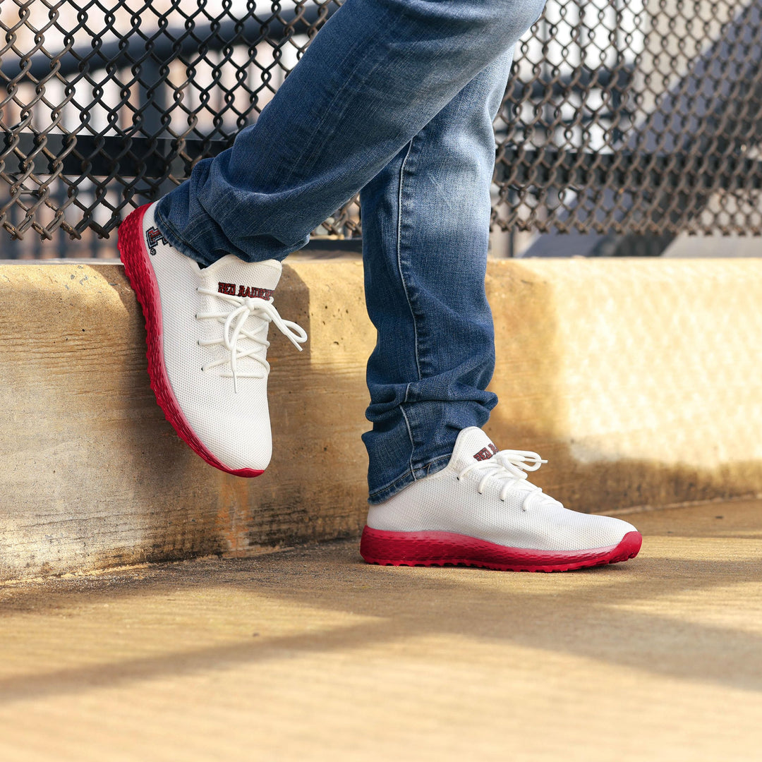 FOCO Texas Tech Red Raiders NCAA Mens Gradient Midsole White Sneakers - 10