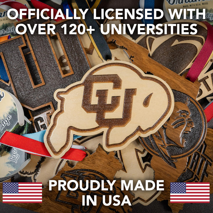 LazerEdge Texas Tech Red Raiders Christmas Ornament - Handcrafted from Cherry Wood - Officially Licensed Collegiate Product