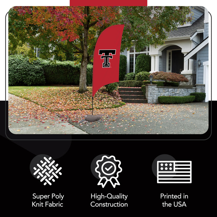 Texas Tech Red Raiders College Sports Printed Feather Flag