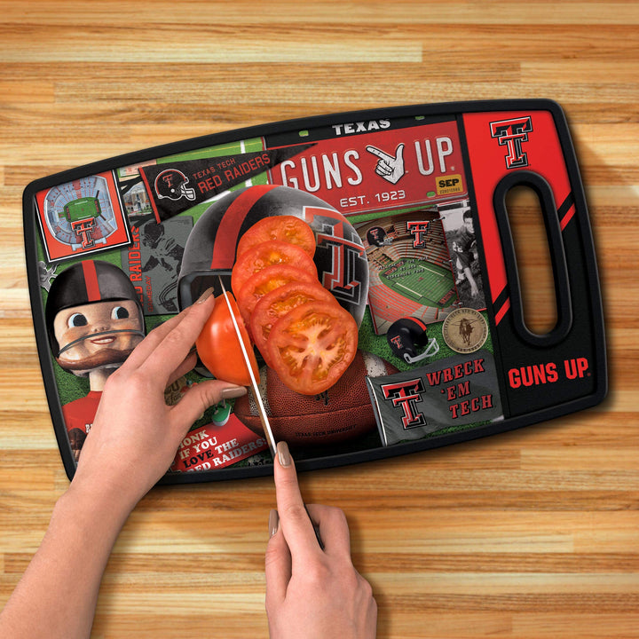 YouTheFan NCAA Texas Tech Red Raiders Retro Series Cutting Board