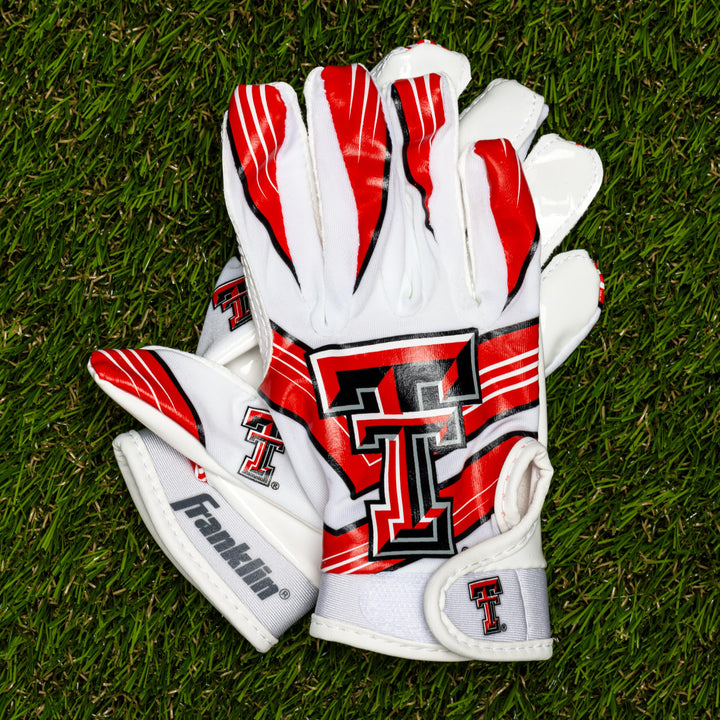 Franklin Sports Texas Tech Red Raiders Kids Football Receiver Gloves