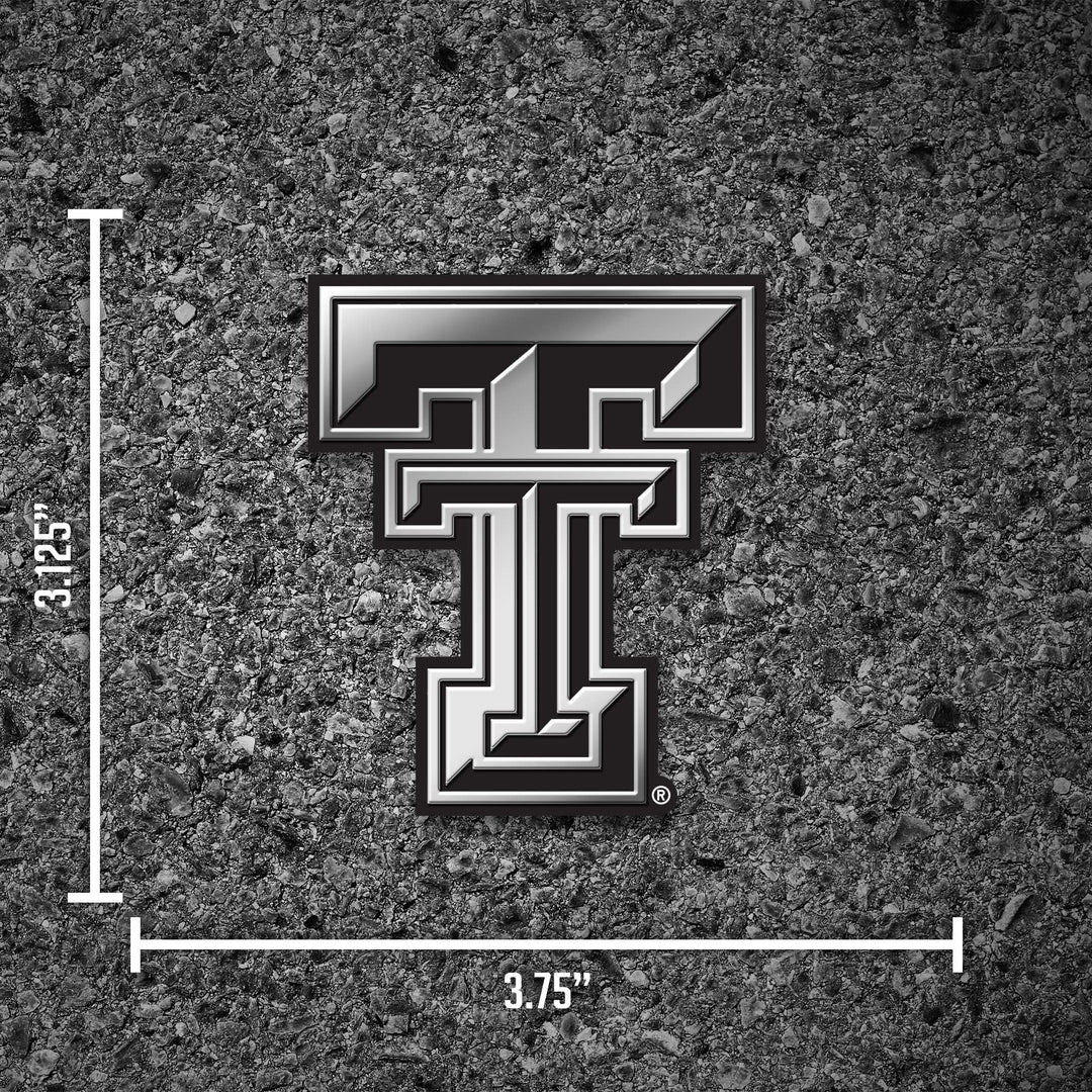 Texas Tech Red Raiders Chrome Finished Auto Emblem 3D Sticker