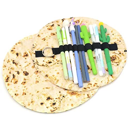 2pcs Funny Tortilla Roll Pencil Case Holder! Funny Burrito Roll Pen Pouch Organizer! Office Accessories Makeup Case Bag School Supplies Useful Gift!