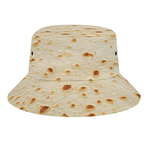 Burrito Tortilla Taco Bucket Hat for Women Food Novelty Fisherman Cap Funny Sun Hat for Men Hats for Teens Summer Outdoor Beach