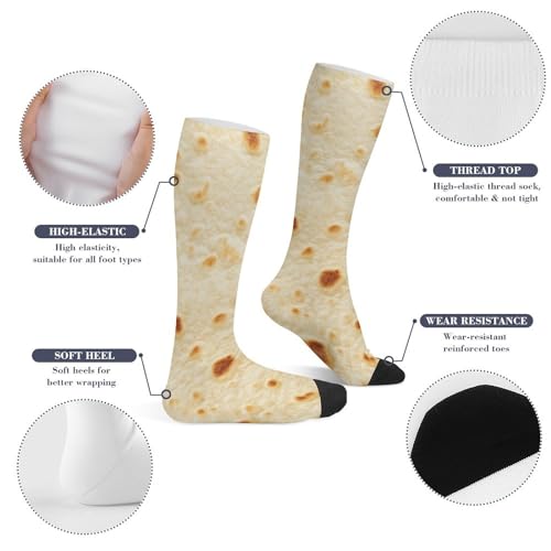 Mid-Calf Casual Socks,Tortilla Texture Breathable Athletic Running Socks Fashion Sport Socks For Women Men
