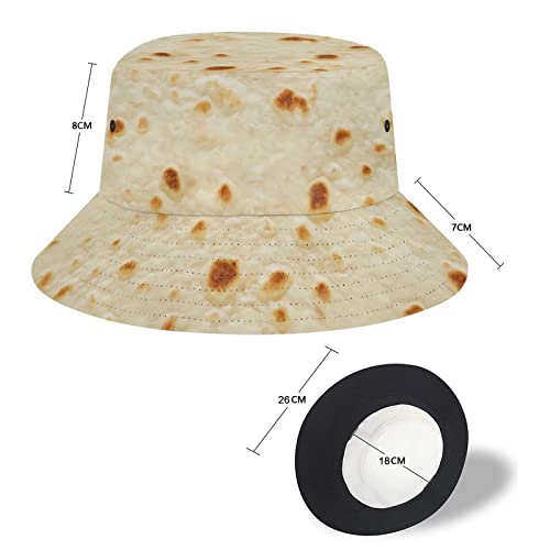 Burritos Tortilla Bucket Hat, Funny Realistic Food Fisherman Cap for W –  Tech Tortillas