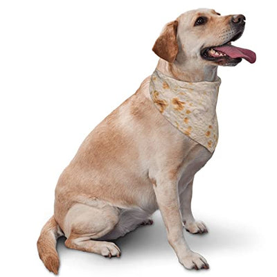 Tortilla Dog Bandanas,Dog Bandanas Scarf Triangle Bibs Kerchief Flannel Thicken Cotton Bandana for Small Medium Large Dogs and Cats