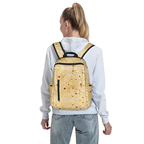 Mexico Flour Tortilla Burrito Tacos Backpack 14.7 Inch Lightweight, Business Laptop Shoulders Backpack Travel Hiking Daypack Gift for Men Women