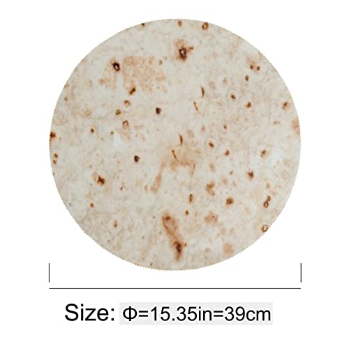 Burritos Tortilla Round Placemat Novelty Food Washable Heat Resistant Tablemats Kitchen Dining Table Settings Set of 4