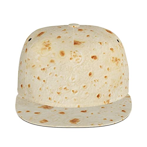 whuhezhi Unisex Trucker Hat Burrito Tortilla Pattern Adjustable Snapback Hats Hip Hop Style Flat Bill Baseball Cap Green