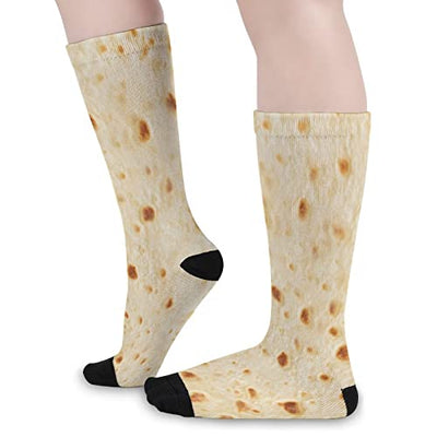 Tortilla Taco Burritos Socks for Women Socks for Men Crew Socks for Boys Mid Socks for Girls Stocking Stuffers for Teens Casual Athletic Sport Dress Socks