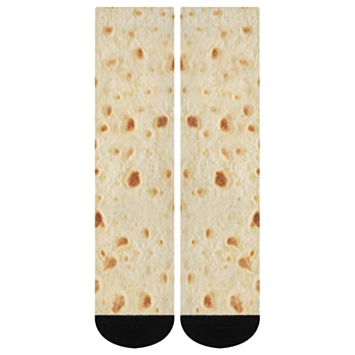 Tortilla Taco Burritos Socks for Women Socks for Men Crew Socks for Boys Mid Socks for Girls Stocking Stuffers for Teens Casual Athletic Sport Dress Socks