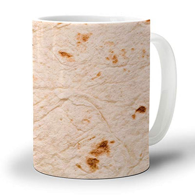 Burritos Tortilla Ceramics Coffee Mugs, 12 oz Porcelain Coffee Mug for Women and Men, Milk Tea Juice Latte Cappuccino Cups for Home Office - Novelty Food Burrito
