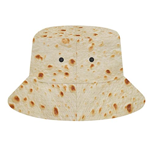 Burrito Tortilla Taco Bucket Hat for Women Food Novelty Fisherman Cap Funny Sun Hat for Men Hats for Teens Summer Outdoor Beach