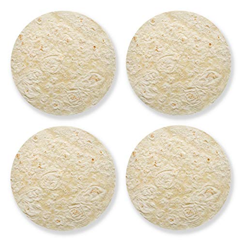 Tarity Tortilla Coasters for Drinks Fall Resistant Coasters Set of 4 Pcs Wood Coasters with Cork Base Drink Coasters for Wooden Table Protection Heat-Resistant Cup Mats Gift for Housewarming