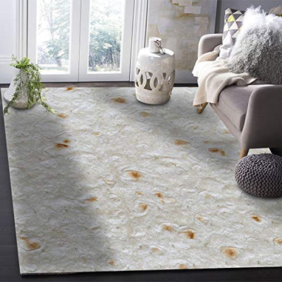 3x5ft Large Area Rugs for Living Room, Burrito Tortilla Wrap Collection Area Runner Rugs Non Slip Bedroom Carpets Hallways Rug, Outdoor Indoor Nursery Rugs Décor Food
