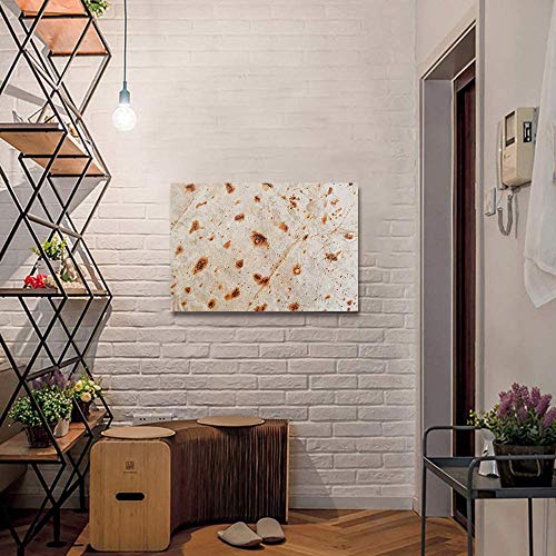 COLORSUM Canvas Wall Art Decor Creative Food Pizza Flour Tortilla Burrito Wall Decor Stretched & Framed Artwork Paintings Ready to Hang for Living Room Bedroom Kitchen- 36''x24''