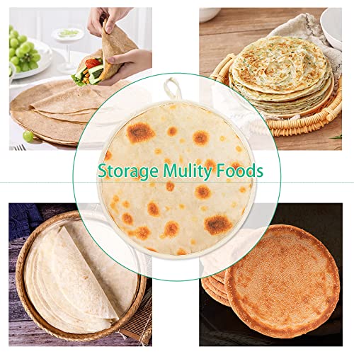 CINPIUK 2 Pack Tortilla Warmer Pouch 12 Inch Taco Warmer Holder Burritos Tortilla Funny Fabric Pouch Insulated & Microwaveable, Keep Corn Flour Tortillas Taco Pizza Warm and Fresh