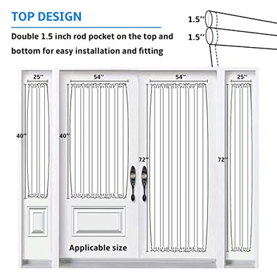 Door Panel Curtains 25x72in, Burrito Blackout French Door Curtains Rod Pocket for Doorways Privacy, Front/Back/Kitchen Door Sidelight Decorative Curtains 1 Panel, Giant Flour Tortilla