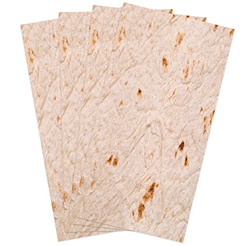 Super Absorbent and Lint Free Kitchen Towels Tortilla Thin Armenian Lavash White Bread Baked Cereal 4PCS Reusable Cleaning Cloths, Soft Tea Towels, Table Cleaning Cloths, Dish Towels for Drying Dishes